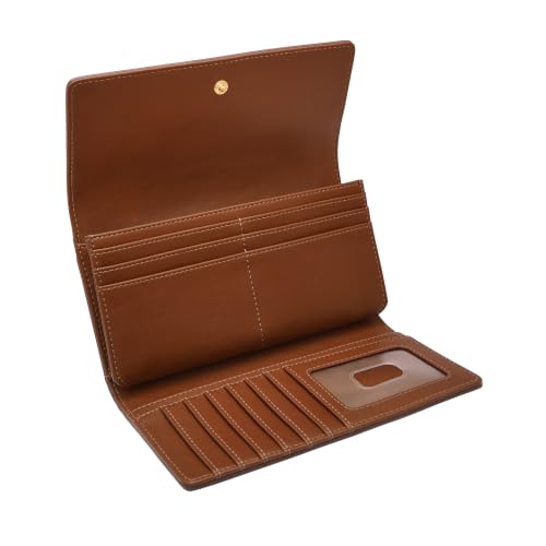 Image of Fossil Women's Logan Leather Wallet RFID Blocking Flap Clutch Organizer
