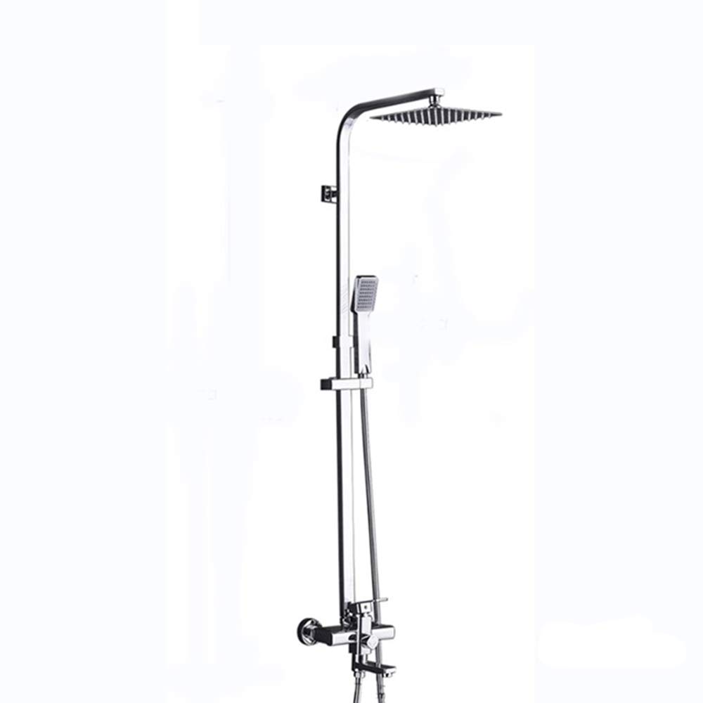Sistema de ducha de cromo expuesto de 8 pulgadas con grifo de bañera para baño
