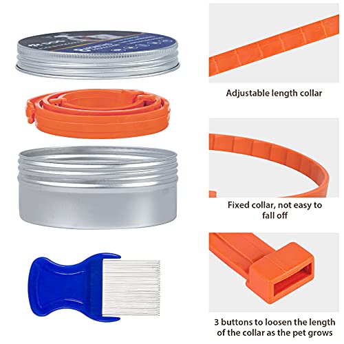2 Pack Natural Flea Collar for Dogs with 8-Month Prevention, Waterproof Dog Flea and Tick Collar, Adjustable Flea and… - Image 5