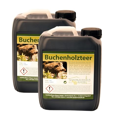 Landkaufhaus Mayer Buchenholzteer - Lockmittel Lockstoff Köder für Schwarzwild Rotwild 10kg (2x5kg)