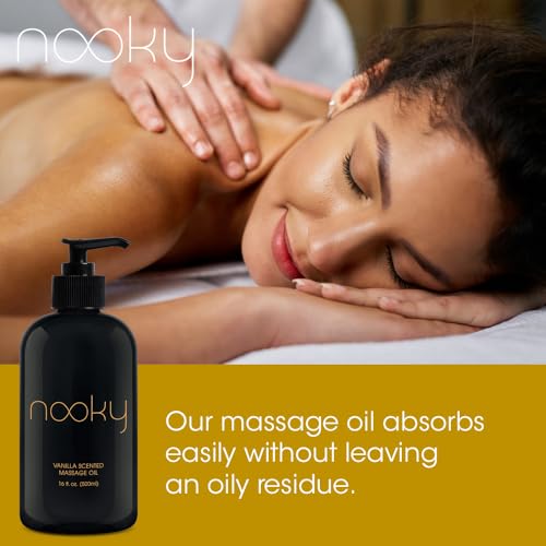 Image of Nooky Vanilla Massage Oil with Fractionated Coconut Oil.16 Ounce (Pack of 2)