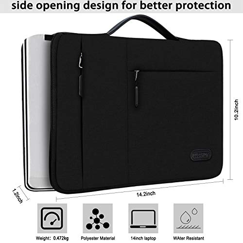 13-14 Inch Laptop Sleeve Bag Case Briefcase for Notebook Computer Ultrabook MacBook Air/Pro Waterproof Protective Tables Case Laptop Sleeve Case Portable Handle Laptop Bag,Black