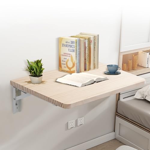 Table murale pliante en bois pour gain de place optimal