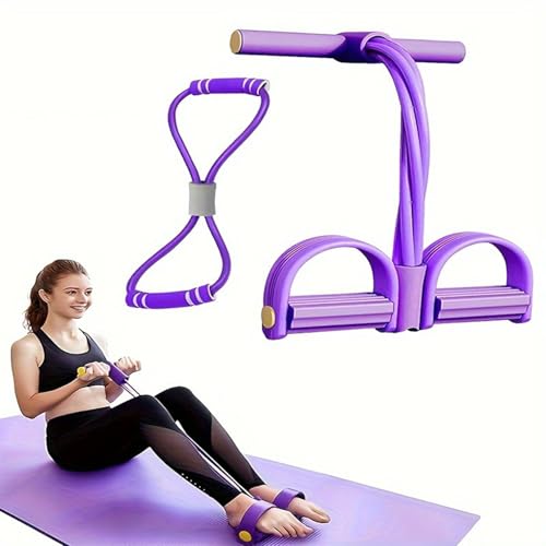 2PCS Bandas de Resistencia con Mangos, Elástico de Fitness de 6 Tubos, Bandas de Resistencia para Entrenamiento, Equipo de Fitness de Látex para Brazo, Piernas, Cintura y Abdomen