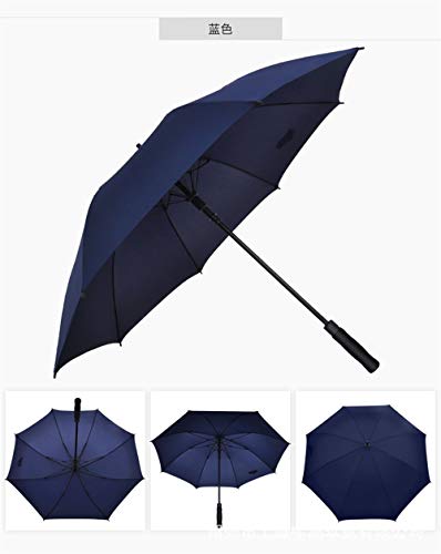 Zhang New Umbrella Oversized Long Handle Golf Umbrella Windproof Windproof Umbrella Business Custom Advertising Logo Umbrella 11 (Color : Navy blue, Size : 27)
