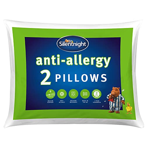 Silentnight Couette Anti-allergie, Microfibre, Blanc, Lot de 2 Cover