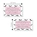 Lash Extension Aftercare Cards | 50 Pack | Eyelash Extension Supplies | Lash Print & Pink Design | Size 3.5 x 2