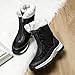 Tall Winter Boots for Women,Fashion Lightweight Keep Warm Fur Boots for Women Winter,Comfortable Walking Trekking Womens Snow Boots Waterproof,Rubber Sole (Color : Black, Size : 8)