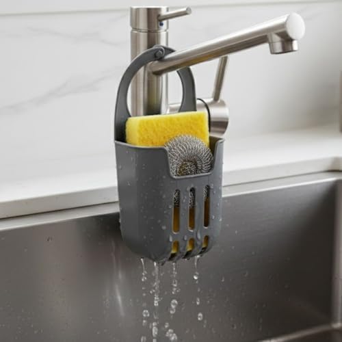 Askılı Lavabo Süngerliği – Drenajlı, Delikli Tasarım, Mutfak & Banyo Düzenleyici (10×18 cm) - Görsel 7