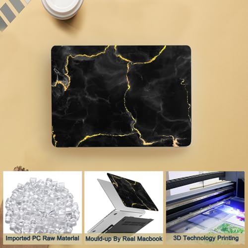 Funda para MacBook Pro 14 M4 M3 M2 M1 carcasa de mármol con protector de teclado 4