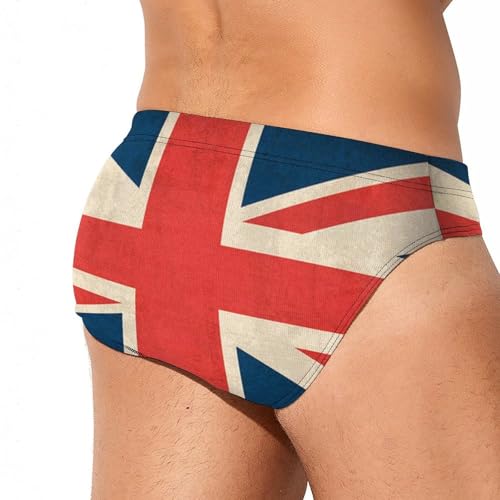 Vintage British Flag Men's Swim Briefs Low Waist Bikini Swimsuit Underwear Beach Swimwear3