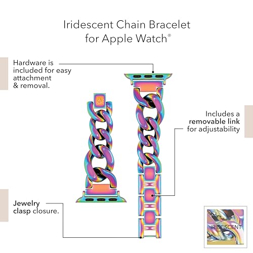 Image of Anne Klein Fashion Chain Bracelet for Apple Watch, Secure, Adjustable, Apple Watch Replacement Band, Fits Most Wrists