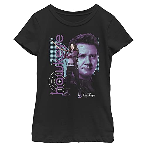 T-shirt Team Hawkeye Marvel pour fille en noir XL idéal pour fans de comics