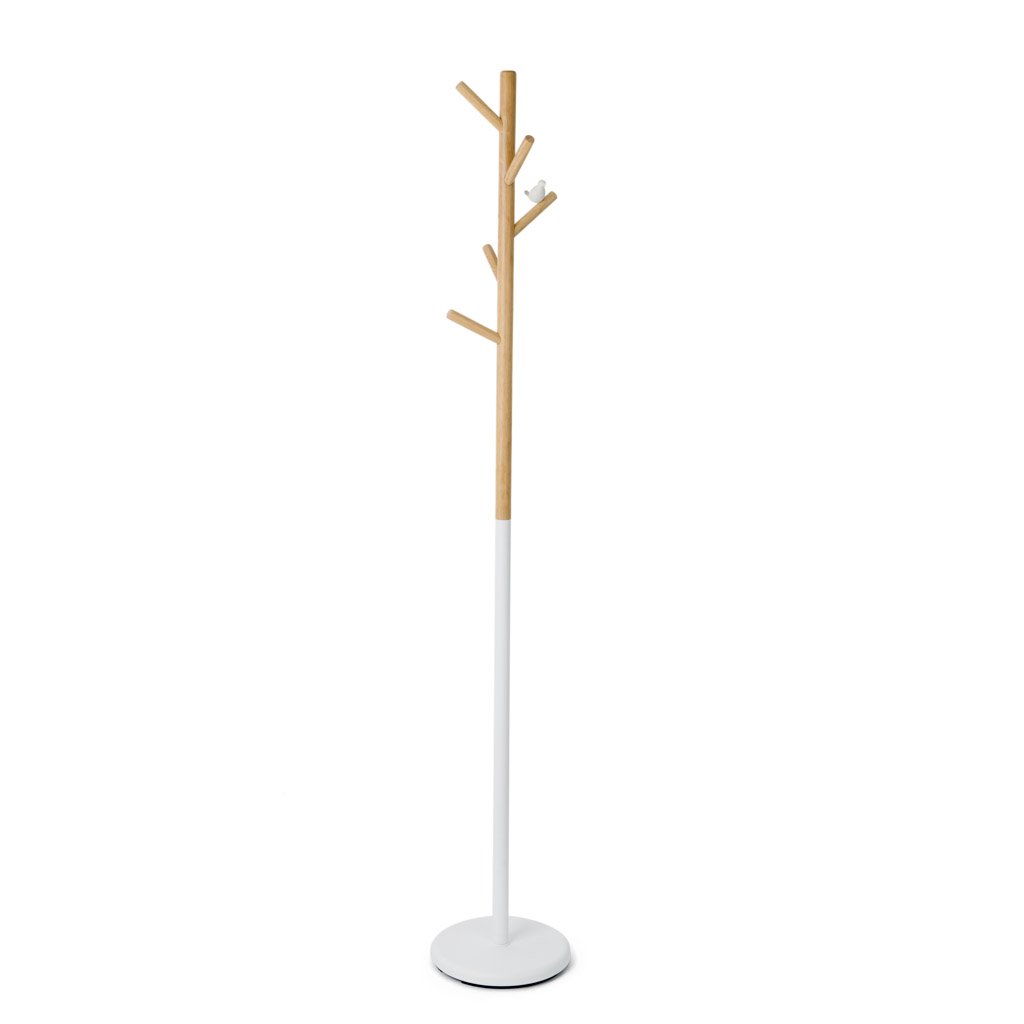 Porte-manteaux Birdie Balvi en Bois et Métal - 5 Portants Blanc