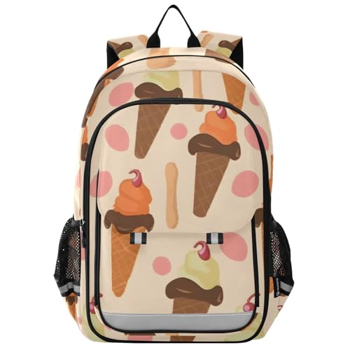 senya School Backpack Kids College Rucksack Travel Bookbag Fashion Back Pack Girls Boys Ice Cream Vector Illustration