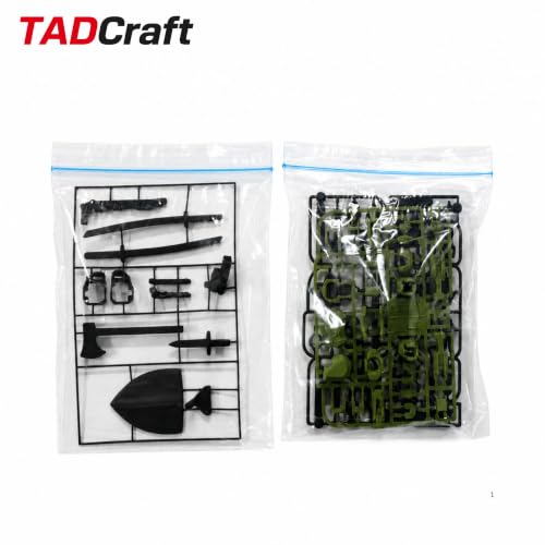 Image of TADCraft DIY Dummy 13 Action Figure and Battle Accessories | Fully Articulated Posable Robot Toy for Collection & Photography (Red)
