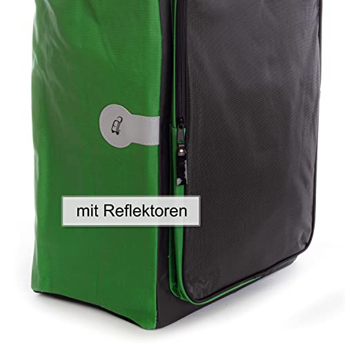 Andersen Shopper Royal XXL Sondermodell Alu klappbar mit 3-Speichen Rad Ø 25 cm und Tasche Tomo mit Kühlfach grün – Bild 4