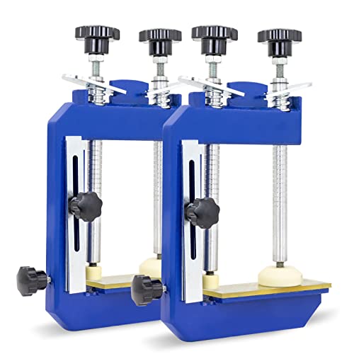 SDRTOP 2 Stück 45 Grad Stein Gehrungsklemme für Granit Marmor Banktop Winkelklemmen System Arbeitsplatte Naht Spleißen Befestigung Platte Installationswerkzeug (blau) Cover