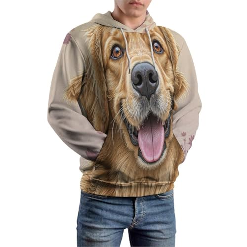 Sweat à capuche Golden Retriever 3D pull Harajuku automne hiver