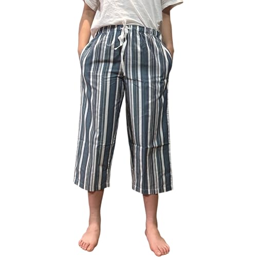 Image of CYZ Comfortable Cotton Capri Woven Pajamas for Women, Casual Capris for Women, Perfect for Daily Wear and Sleepwear