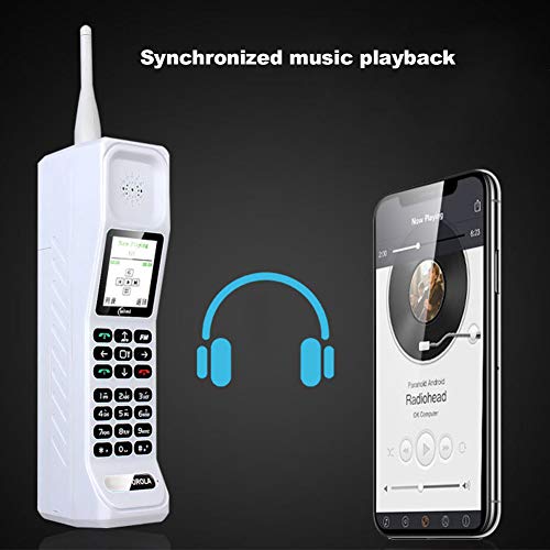 T Osuny Retro Phone- Classic Old Phone Vintage Retro Brick Cell Phone Fm Radio Mobile Phone Dual Cards Dual Standby, Voice Flashlight Elderly Mobile Phone(White) #TOP4