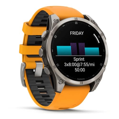 Image of Garmin Fenix 8 47mm,AMOLED,Saph,Ti /Bare /Grpht,SparkOrg /GrphtBd