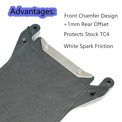 Image of Titanium Sparking Skid Plate Chassis Guard for Arrma 1 /7 6S Limitless F1 /Infraction /Felony | 2mm Titanium Thick Chassis Armor Undershield Protector,Skid Plate Chassis Upgrade Part Bottom Cover-Titanium Front