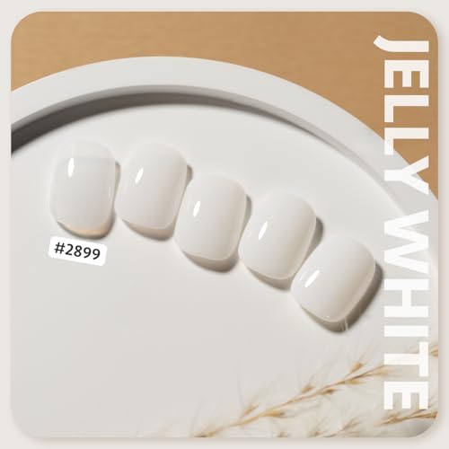 GAOY Jelly Gel Nail Polish, 16ml Sheer Translucent Soak Off Gel Polish, UV Light Cure for Nail Art DIY, 2899 Jelly White