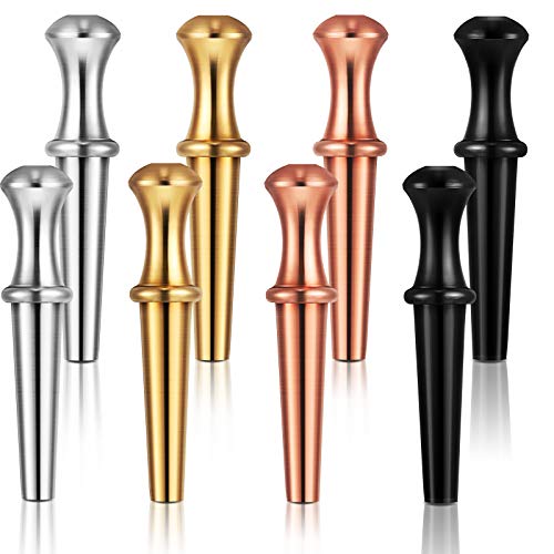 Mudder 8 Pieces Metal Cribbage Pegs Fit 1/8 Holes with a Tapered Design for Cribbage Pegs with 4 Colors