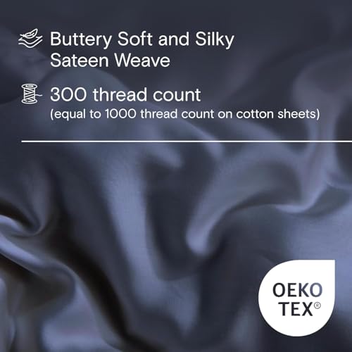 Image of Viewstar Premium Cotton Duvet Cover, King Size 91x101 Inches, 300 Thread Count, Ultra-Soft, Wrinkle-Free, Cotton-Quilt /Comforter Zipper Cover (Navy Blue)