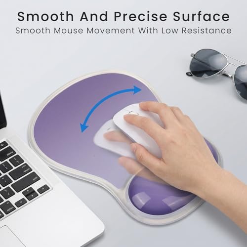 Image of ZORBES Mouse Wrist Pad Transparent TPU Cooling Silicone Ergonomic Wrist Support Mouse Pad Soft Gel Support for Comfortable, Anti-Fatigue Computer Use Desktop Mouse Pad for Home Office Travel
