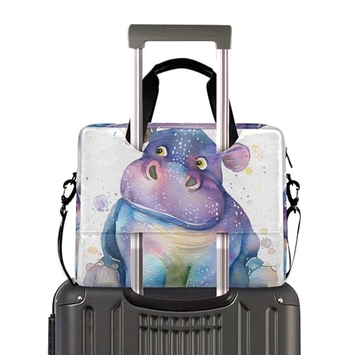 Funda para portátil hipopótamo acuarela 13-15.6 pulg miniatura 2