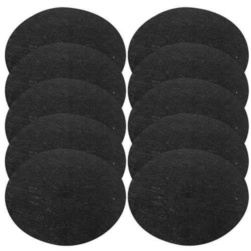 Decorhome Esterillas antimalas hierbas para árboles, 10 unidades, duraderas y reutilizables, esteras de protección contra malas hierbas para inhibir el crecimiento de malas hierbas y protección de