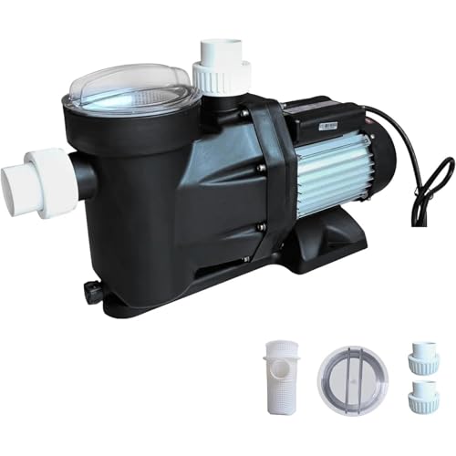 Poolpumpe, Schwimmbadpumpe 3 1100 W 9000 GPH Einzelgeschwindigkeit for ober-/unterirdische Pools, Hochdurchfluss-Poolpumpe,Hohe Leistung(3.0HP)