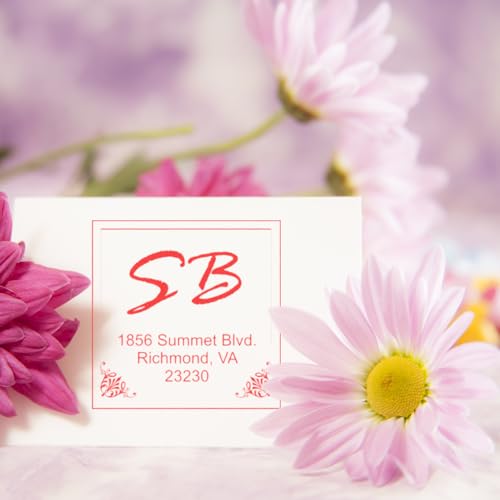 Tampon en caoutchouc lettre italique Acorn Sales pour invitations mariage