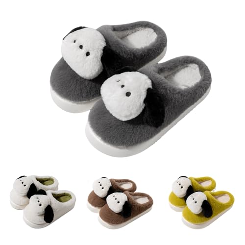 Puppy Fuzzy Cute Soft Plush Animal Warm House Slippers
