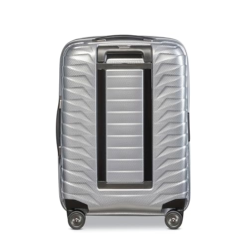 Image of Samsonite Proxis Global Carry-On Hardside Luggage with Dual Spinner Wheels, Airline Approved - Innovative Roxkin Lightweight Shell With Ultimate Durability- TSA Lock, Telescopic Handle - Silver