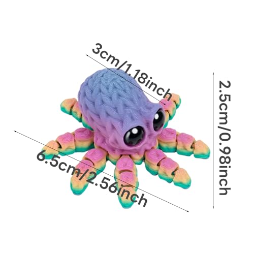 Imanes decorativos articulados de cuerpo completo en forma de pulpo, pack 5 unidades miniatura 6