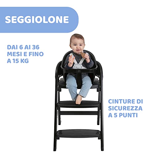 Chicco Crescendo Lite, Sedia Evolutiva, Seggiolone 6-36 Mesi, Sedia Bambino 36 Mesi-40 kg, Sedia Adulto Fino a 99 Anni, Poggiapiedi Incluso, Chiusura Compatta, Compatibile con Vari Accessori Chicco - Immagine 2