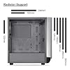 Silverstone Technology SETA A1 Silver on Black Premium ATX/Micro-ATX Case with Temperd Glass - SEA1SB-G