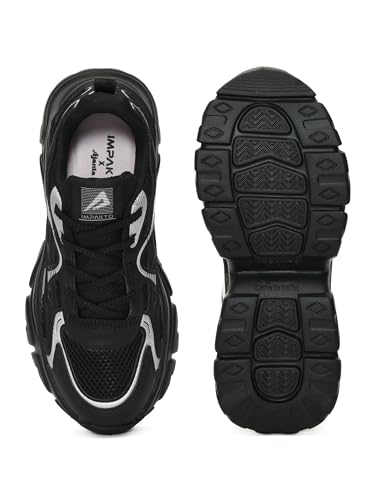 Image of Impakto Women Chunky Sneakers | Lightweight & Breathable Upper for Airflow | Shock Absorbing Padded Insole | Skid Resistant Outsole for Firm Grip for Travel, Party & College Casual Shoes