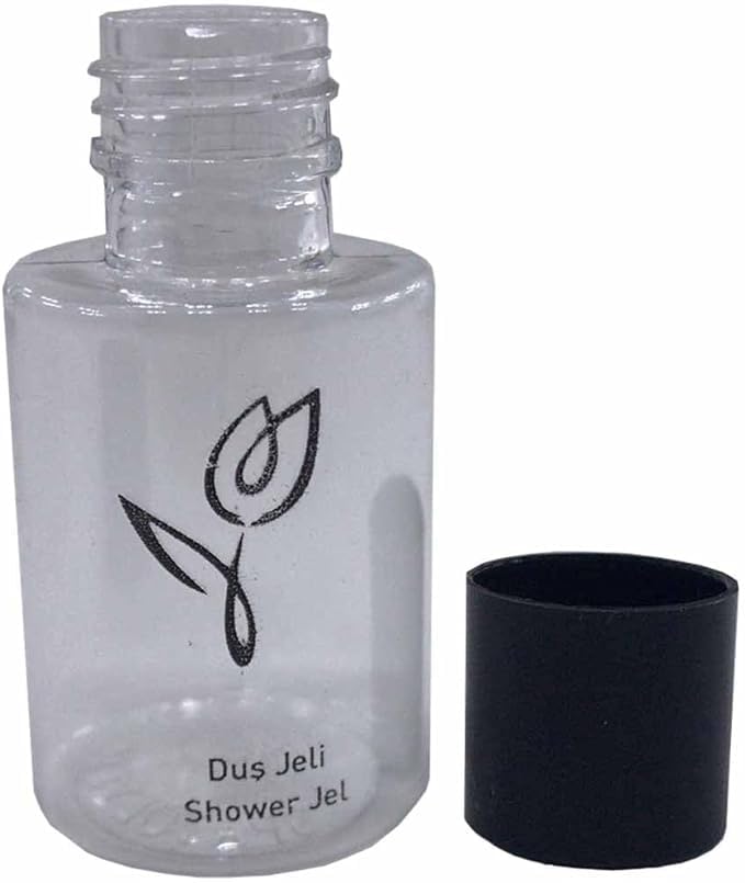 1000 Adet Duş Jeli Yazılı Boş Şişe Standart Otel Tipi 30 ML Silindir Şişe Tek Kullanımlık Kullan At