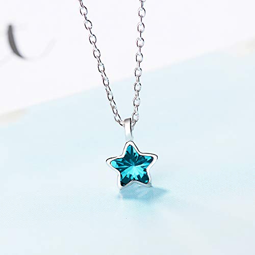 Collier ras du cou cristal bleu de qualité supérieure ZH1YFD - 6