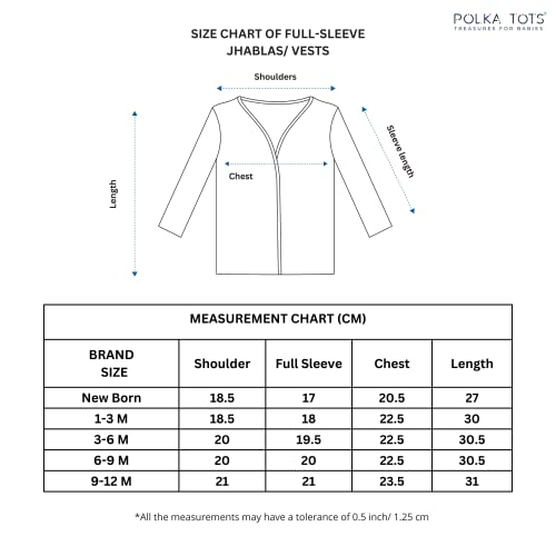 Image of POLKA TOTS Unisex Cotton Full Sleeve Button Jhabla for Baby Boys and Baby Girls