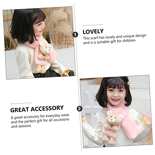 PartyKindom 1pc Boy Girl Soft Furry Neck Warmer Scarf for Cute Thick and Warm for Outdoor Activities and and Girls3