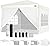 COBIZI 10x10 Pop up Canopy, Canopy Tent 10x10 Gazebos, Ez up Canopy 10x10 for Parties Outdoor Camping Party Event Shelter Sun Shade with 4 Sidewalls & Carry Bag 4 Stakes & Ropes & Sandbags, White