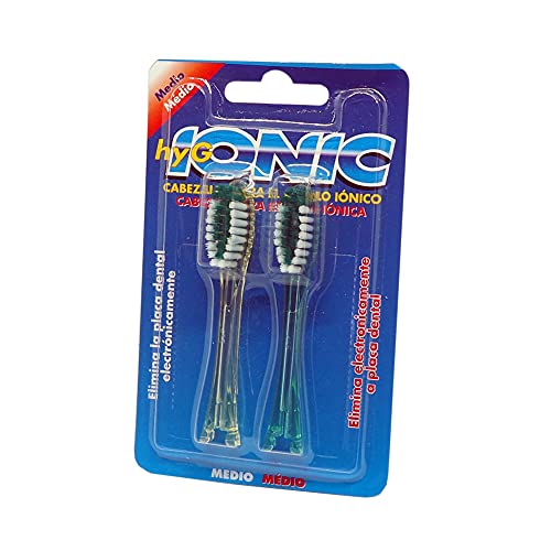 Têtes de brosse ionique Hyg · Dureté moyenne · Élimine électroniquement la plaque dentaire · 2 unités · Couleur Verte Cover