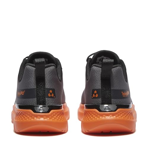 Timberland PRO Timberland PRO Men's Intercept Steel Safety Toe Industrial Athletic Work Shoe, Dark Grey/Orange, 11W