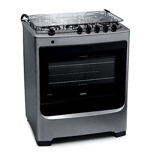 Fogão Consul 5 bocas cor Inox com botões removíveis – CFS5NAR BIVOLT