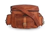 Creative Art &Craft Leather DSLR Camera Bag for Men Women Photographer | Vintage Padded Camera...
